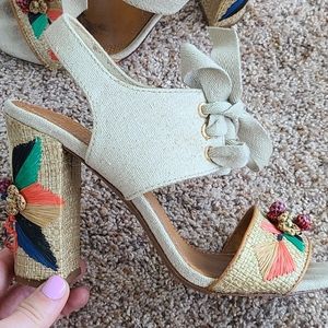 Tory Burch Geraldine raffia sandals